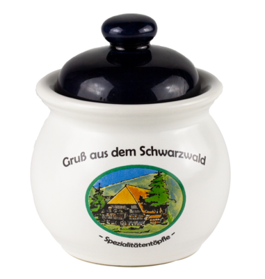 Ceramic pot "Greetings from the Black Forest"