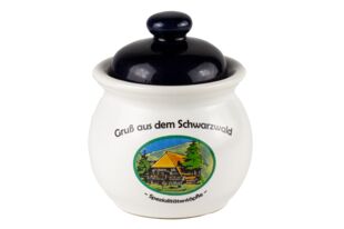 Ceramic pot "Greetings from the Black Forest"