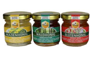 three different kinds of honey