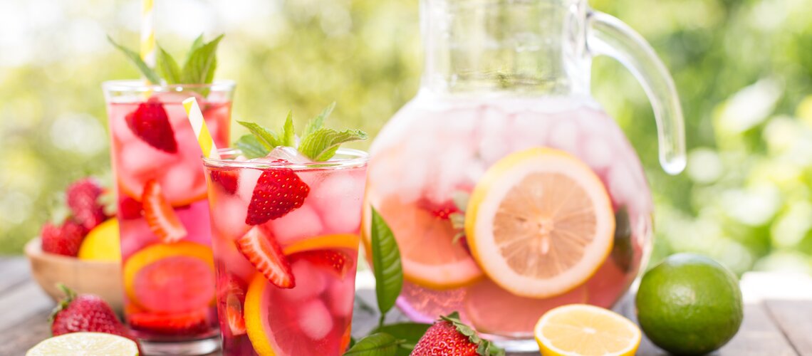 Strawberry-Lemon-Honey Lemonade