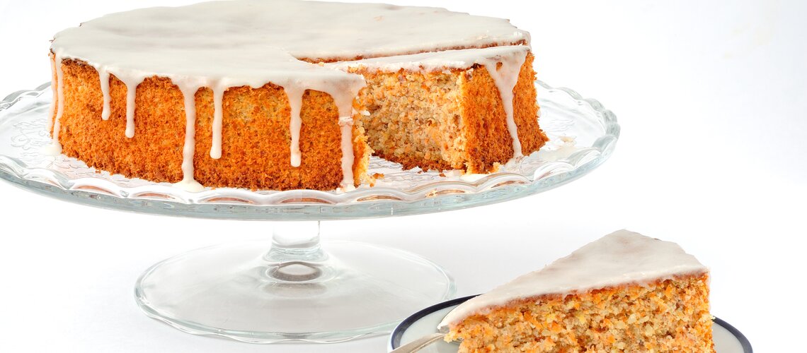 Carrot cake with orange honey